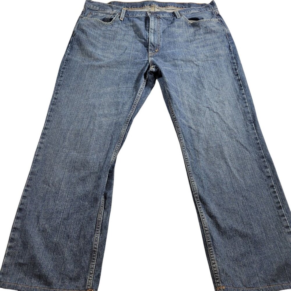 Levi's 559 Jeans Mens 42x29.5 Tag 42x32 Dark Wash Relaxed Straight Leg  Heemed*